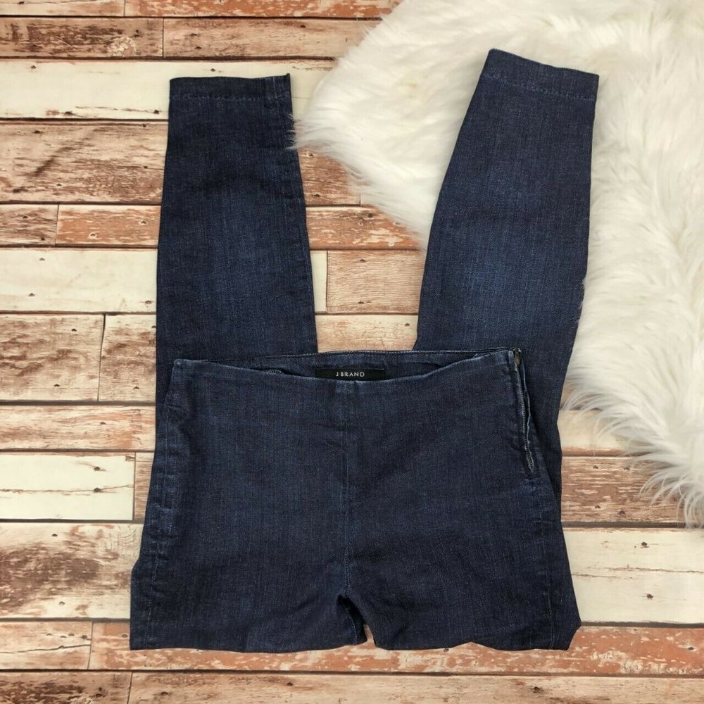 J Brand Mid Rise Slick Clean Side Zip Jeans Sz 27 - Picture 3 of 8